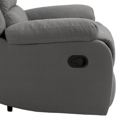 Fauteuil inclinable manuel rembourré en velours côtelé de coton avec accoudoirs larges