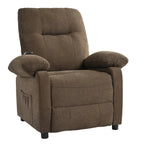 Fauteuil inclinable manuel rembourré avec massage, chauffage lombaire, accoudoirs coussinés et poches latérales