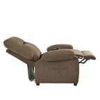 Fauteuil inclinable manuel rembourré avec massage, chauffage lombaire, accoudoirs coussinés et poches latérales