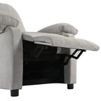 Fauteuil inclinable manuel rembourré avec massage, chauffage lombaire, accoudoirs coussinés et poches latérales