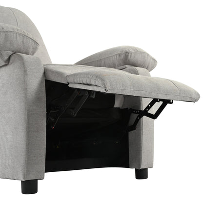 Fauteuil inclinable manuel rembourré avec massage, chauffage lombaire, accoudoirs coussinés et poches latérales