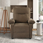 Fauteuil inclinable manuel rembourré avec massage, chauffage lombaire, accoudoirs coussinés et poches latérales