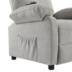 Fauteuil inclinable manuel rembourré avec massage, chauffage lombaire, accoudoirs coussinés et poches latérales