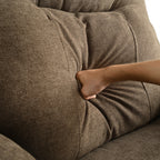 Fauteuil inclinable manuel rembourré avec massage, chauffage lombaire, accoudoirs coussinés et poches latérales