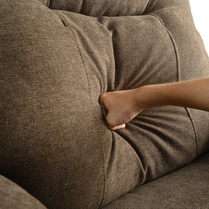 Fauteuil inclinable manuel rembourré avec massage, chauffage lombaire, accoudoirs coussinés et poches latérales