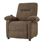 Fauteuil inclinable manuel rembourré avec massage, chauffage lombaire, accoudoirs coussinés et poches latérales