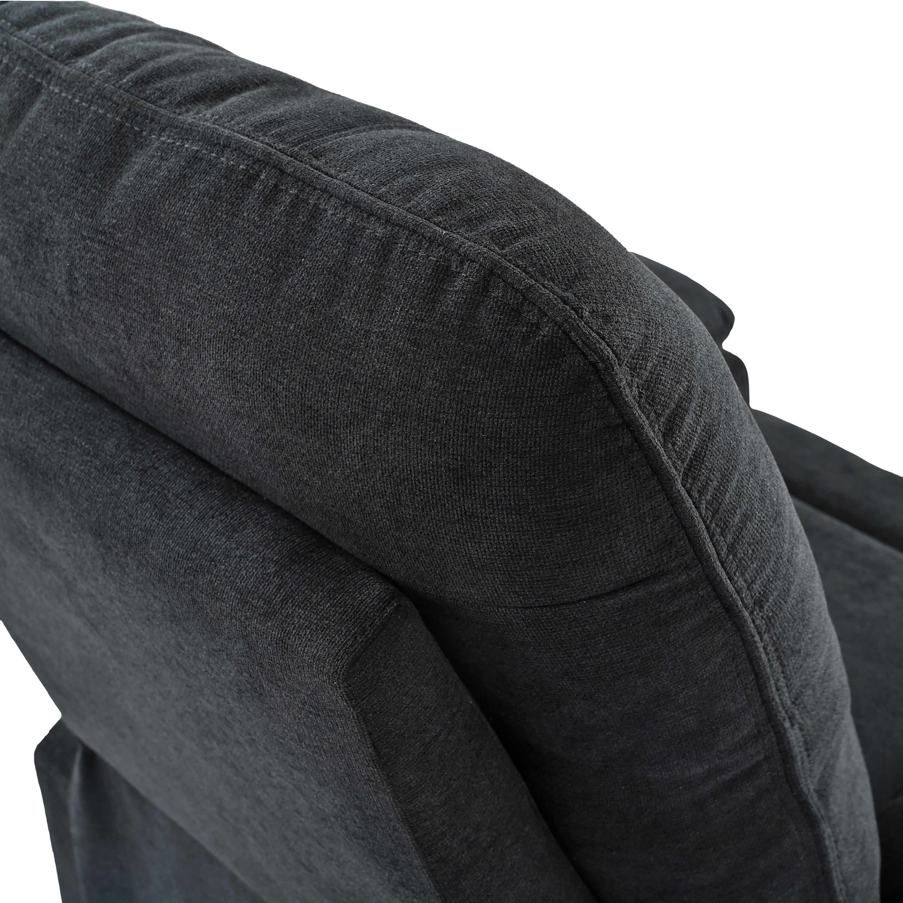 Fauteuil inclinable manuel rembourré avec massage, chauffage lombaire, accoudoirs coussinés et poches latérales