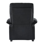 Fauteuil inclinable manuel rembourré avec massage, chauffage lombaire, accoudoirs coussinés et poches latérales