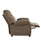 Fauteuil inclinable manuel rembourré avec massage, chauffage lombaire, accoudoirs coussinés et poches latérales