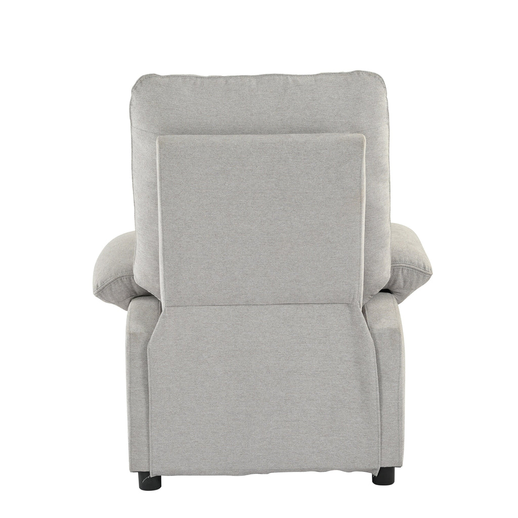 Fauteuil inclinable manuel rembourré avec massage, chauffage lombaire, accoudoirs coussinés et poches latérales