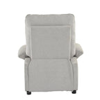 Fauteuil inclinable manuel rembourré avec massage, chauffage lombaire, accoudoirs coussinés et poches latérales