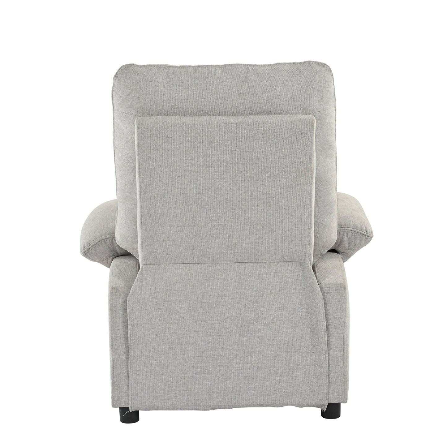 Fauteuil inclinable manuel rembourré avec massage, chauffage lombaire, accoudoirs coussinés et poches latérales