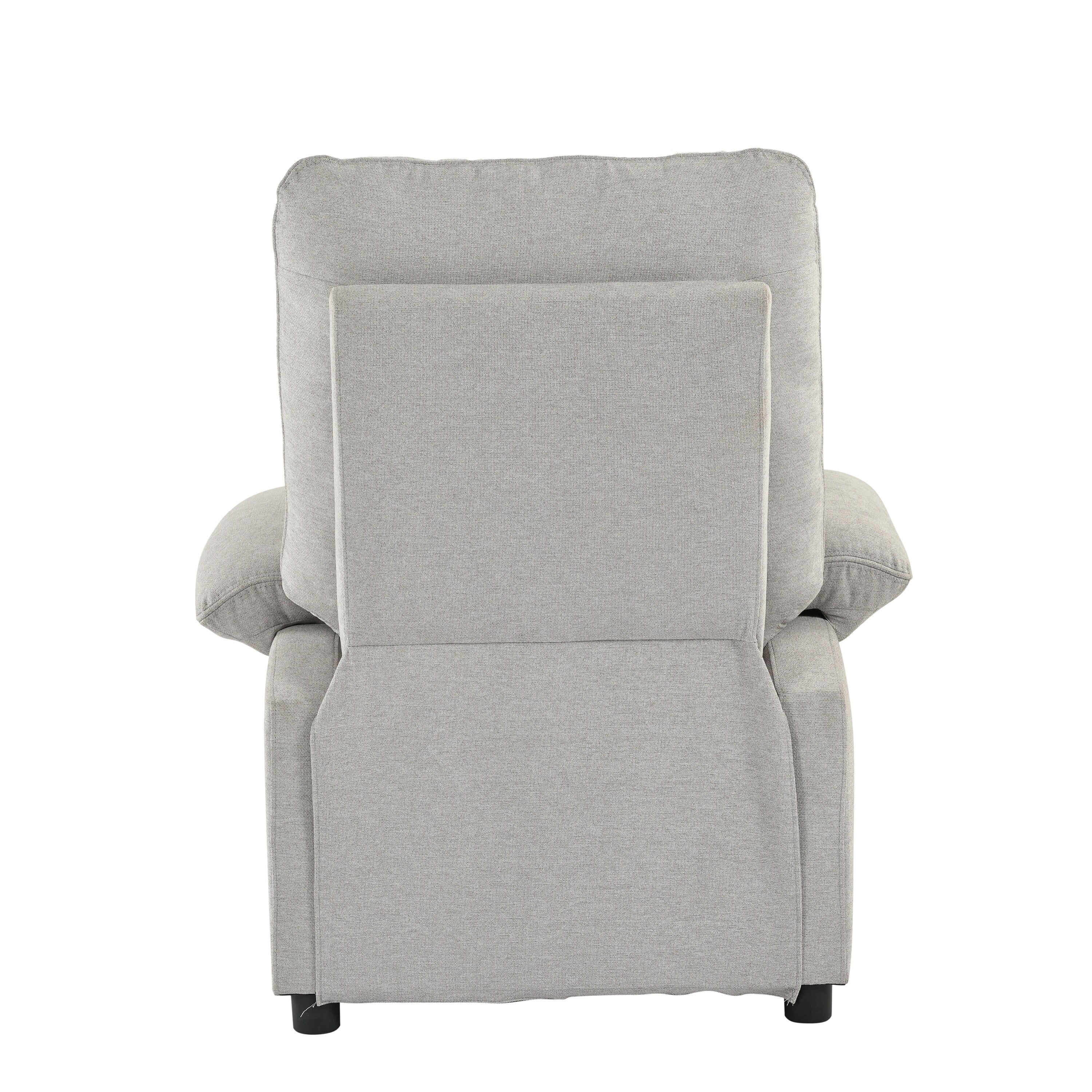Fauteuil inclinable manuel rembourré avec massage, chauffage lombaire, accoudoirs coussinés et poches latérales
