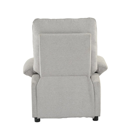 Fauteuil inclinable manuel rembourré avec massage, chauffage lombaire, accoudoirs coussinés et poches latérales