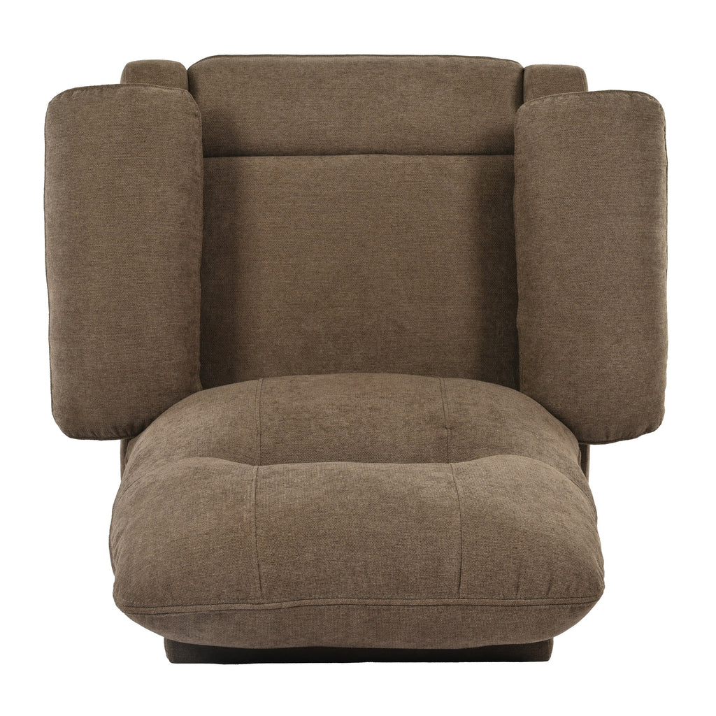 Fauteuil inclinable manuel rembourré avec massage, chauffage lombaire, accoudoirs coussinés et poches latérales