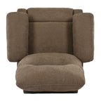 Fauteuil inclinable manuel rembourré avec massage, chauffage lombaire, accoudoirs coussinés et poches latérales