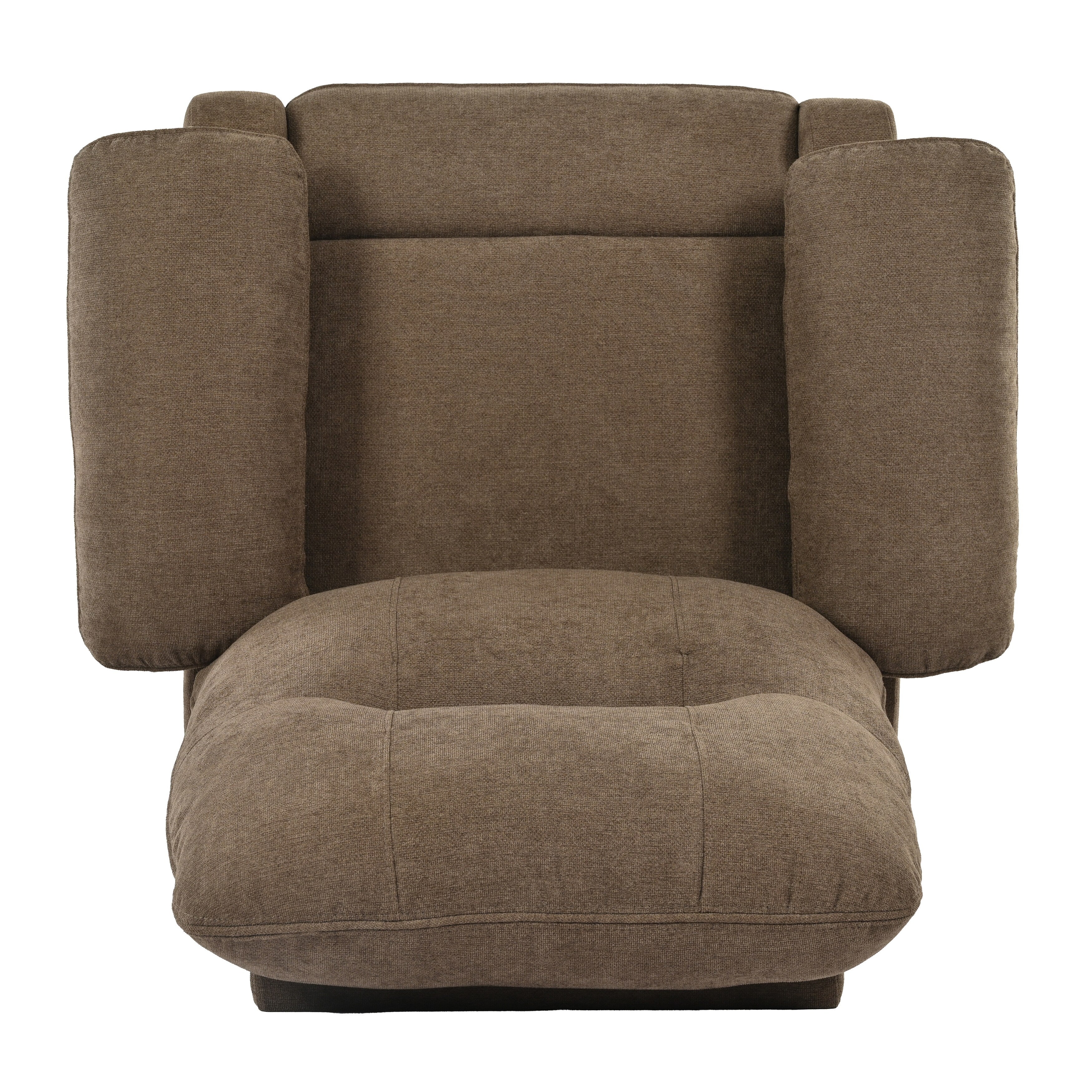 Fauteuil inclinable manuel rembourré avec massage, chauffage lombaire, accoudoirs coussinés et poches latérales