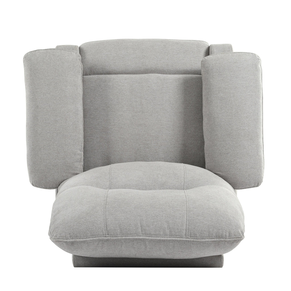 Fauteuil inclinable manuel rembourré avec massage, chauffage lombaire, accoudoirs coussinés et poches latérales