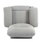 Fauteuil inclinable manuel rembourré avec massage, chauffage lombaire, accoudoirs coussinés et poches latérales