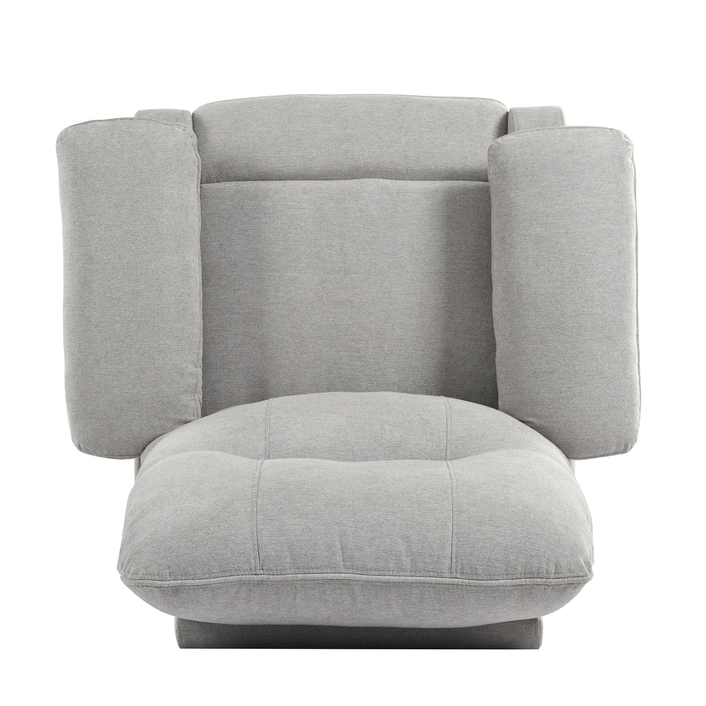 Fauteuil inclinable manuel rembourré avec massage, chauffage lombaire, accoudoirs coussinés et poches latérales