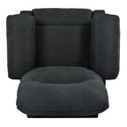 Fauteuil inclinable manuel rembourré avec massage, chauffage lombaire, accoudoirs coussinés et poches latérales