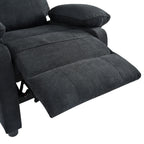 Fauteuil inclinable manuel rembourré avec massage, chauffage lombaire, accoudoirs coussinés et poches latérales