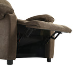 Fauteuil inclinable manuel rembourré avec massage, chauffage lombaire, accoudoirs coussinés et poches latérales