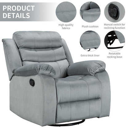 Fauteuil inclinable pivotant à bascule Siège de cinéma maison Chaises de salon