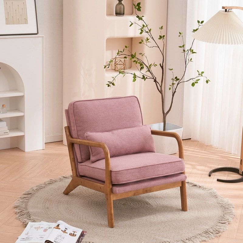 Chaise d'appoint rembourrée moderne du milieu du siècle
