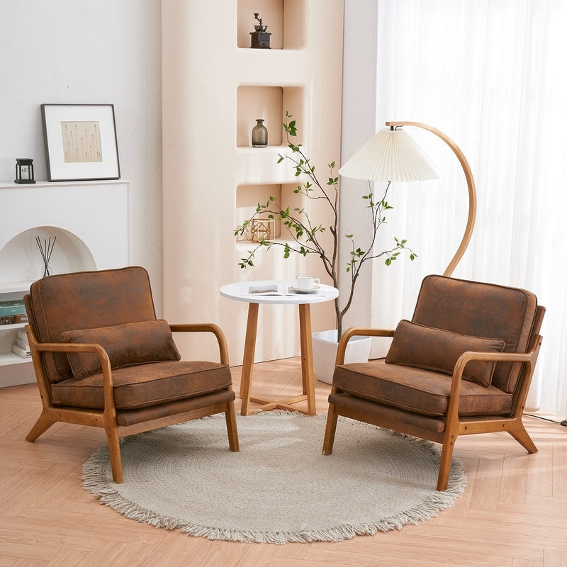 Chaise d'appoint rembourrée moderne du milieu du siècle