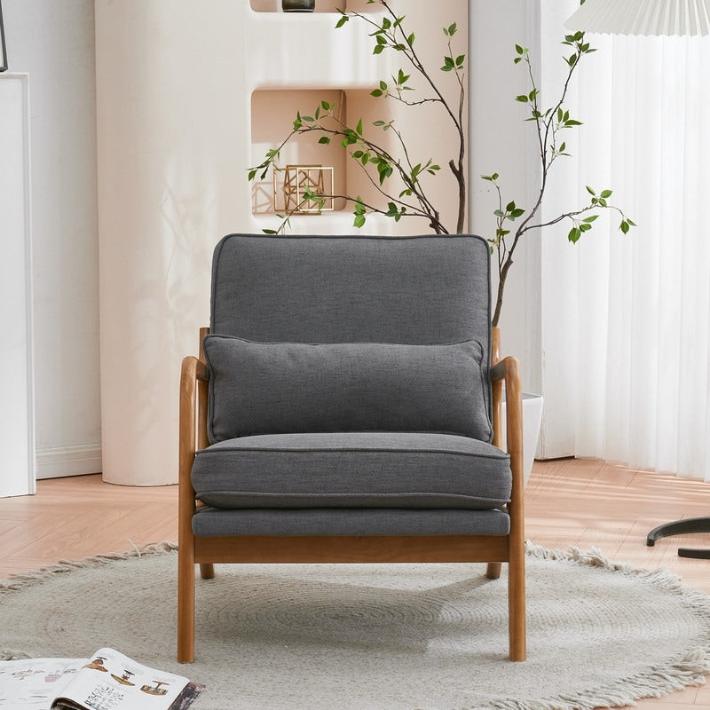 Chaise d'appoint rembourrée moderne du milieu du siècle