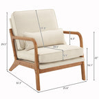 Chaise d'appoint rembourrée moderne du milieu du siècle