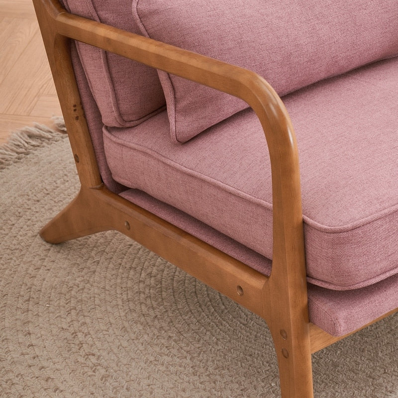 Chaise d'appoint rembourrée moderne du milieu du siècle