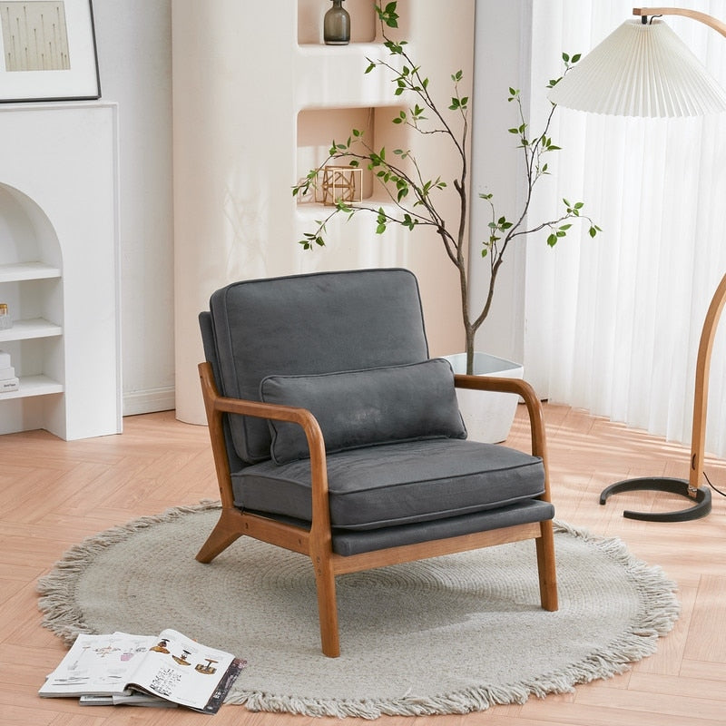 Chaise d'appoint rembourrée moderne du milieu du siècle