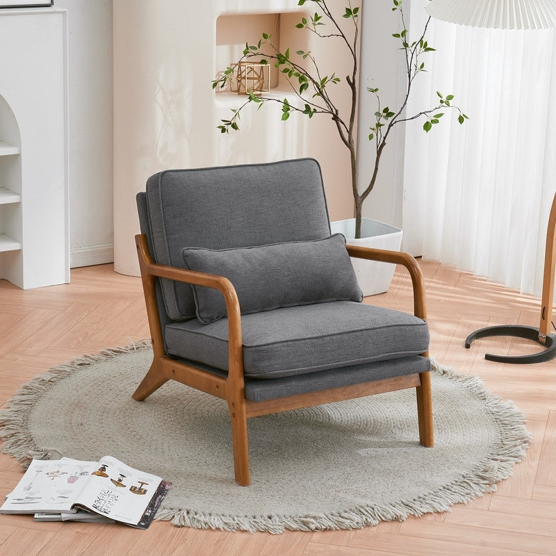 Chaise d'appoint rembourrée moderne du milieu du siècle