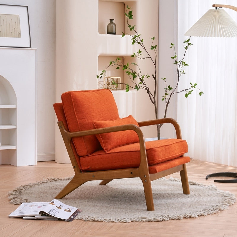 Chaise d'appoint rembourrée moderne du milieu du siècle