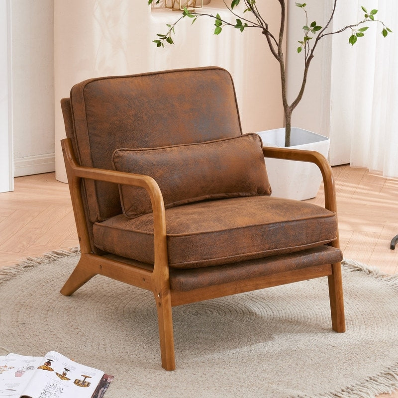 Chaise d'appoint rembourrée moderne du milieu du siècle