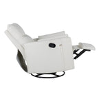 Fauteuil inclinable pivotant rembourré avec réglage manuel, rotation à 360° et deux oreillers amovibles