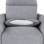 Fauteuil inclinable pivotant rembourré avec réglage manuel, rotation à 360° et deux oreillers amovibles