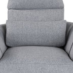 Fauteuil inclinable pivotant rembourré avec réglage manuel, rotation à 360° et deux oreillers amovibles