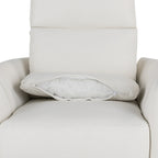Fauteuil inclinable pivotant rembourré avec réglage manuel, rotation à 360° et deux oreillers amovibles