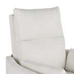 Fauteuil inclinable pivotant rembourré avec réglage manuel, rotation à 360° et deux oreillers amovibles