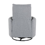 Fauteuil inclinable pivotant rembourré avec réglage manuel, rotation à 360° et deux oreillers amovibles