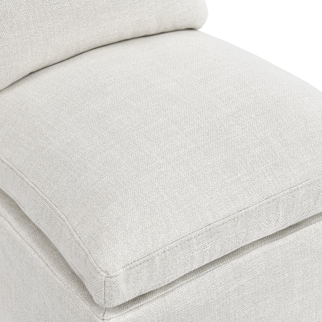 Chaise de salle à manger pivotante et rembourrée en lin