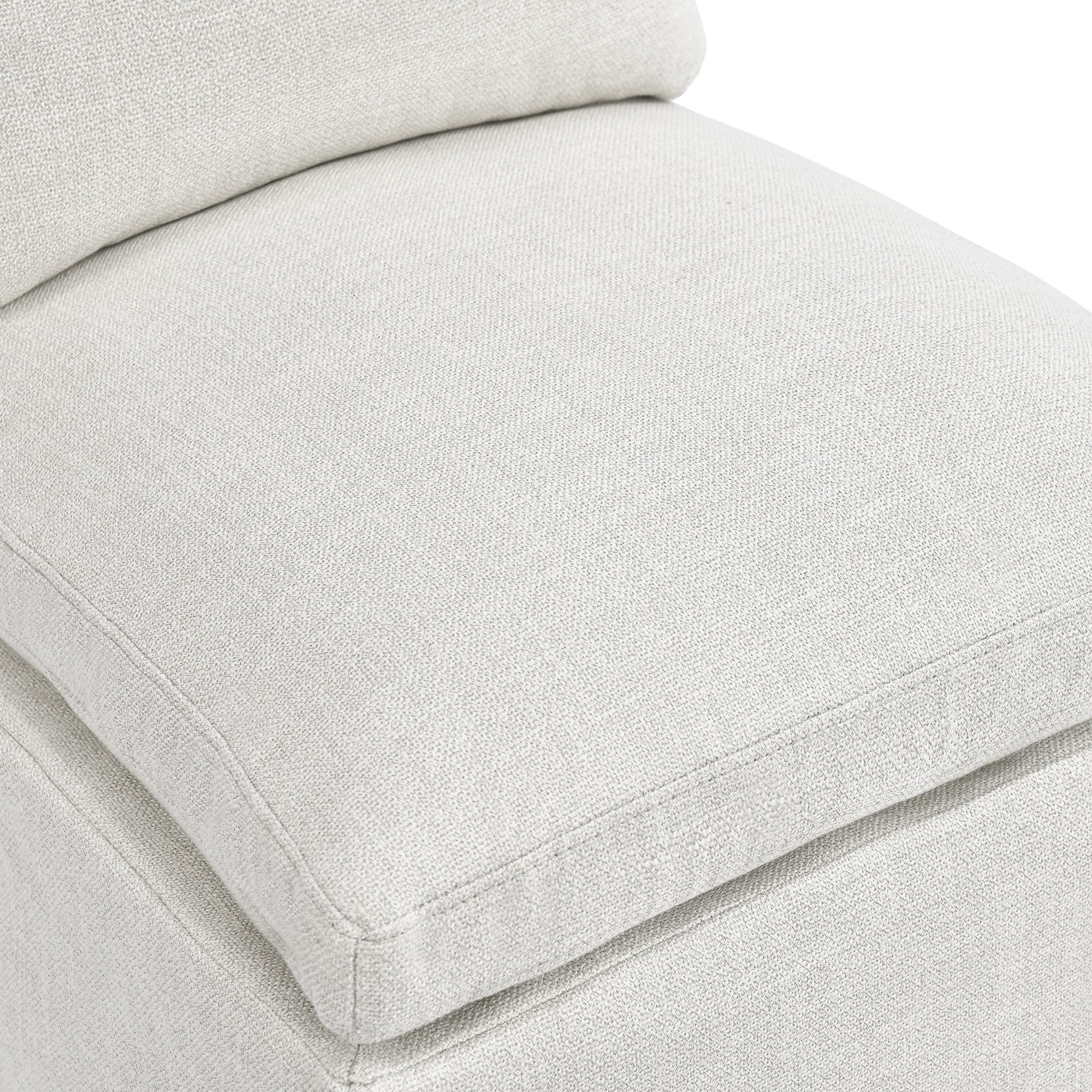 Chaise de salle à manger pivotante et rembourrée en lin