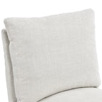 Chaise de salle à manger pivotante et rembourrée en lin