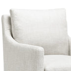 Chaise de salle à manger pivotante et rembourrée en lin