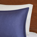 Parure de lit en coton vert/bleu marine Aaron Shark d'Urban Habitat Kids