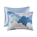 Parure de lit 5 pièces en coton bleu « Intelligent Design Kids Bliss »