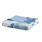 Parure de lit réversible en coton bleu KidsBliss avec coussins décoratifs